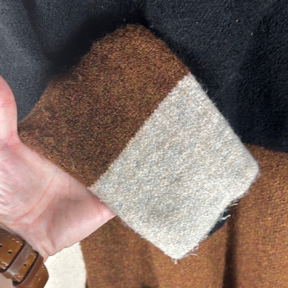 Max Studio > Oversized Colorblock Open Front Cardigan Small - Picture 6 of 7